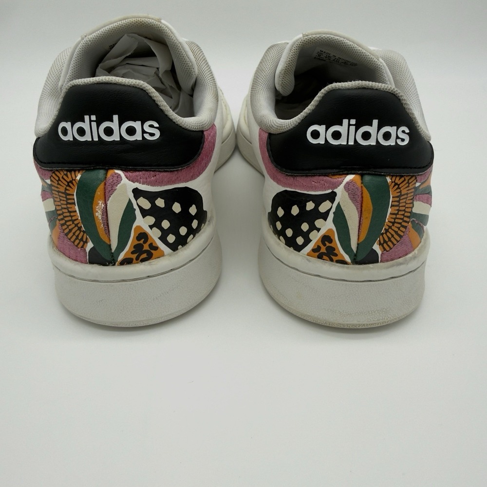 FARM RIO x ADIDAS Advantage White Floral Embroidered Women's Shoes Size 9 - Picture 13 of 13